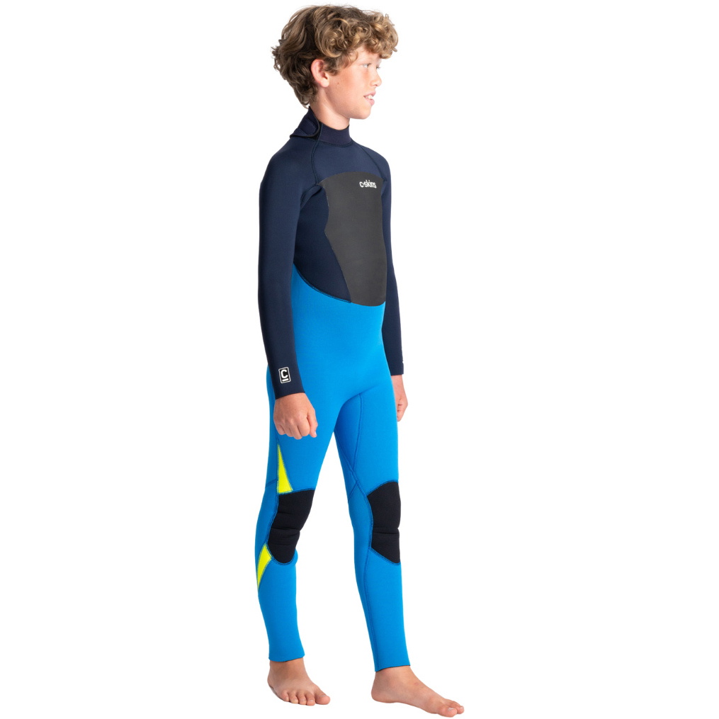 2026 C-Skins Enfants Legend 4/3mm Back Zip Combinaison Néoprène C-LE43JBZ - Cyan / Slate / Multi